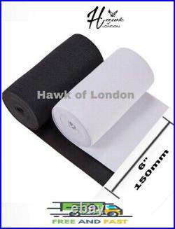 150mm Top Quality Black/white Flat Woven Elastic Bands Sewing Various Lengths