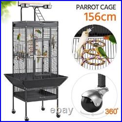 156cm Play Top Parrot Cage Rolling Metal Bird Cage For Small/ Medium Size Birds