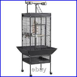 156cm Play Top Parrot Cage Rolling Metal Bird Cage For Small/ Medium Size Birds