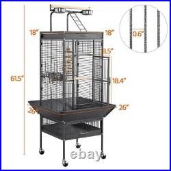 156cm Play Top Parrot Cage Rolling Metal Bird Cage For Small/ Medium Size Birds