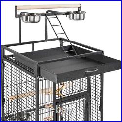 156cm Play Top Parrot Cage Rolling Metal Bird Cage For Small/ Medium Size Birds