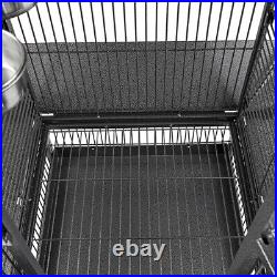 156cm Play Top Parrot Cage Rolling Metal Bird Cage For Small/ Medium Size Birds