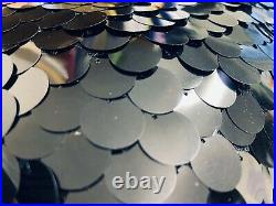 18mm Large Glitter Sequin Fabric Sparkling Paillettes Mesh Material 130cm Wide