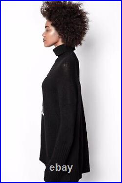 2023 Zadig & Voltaire Alma Rock Sweater Jumper Turtleneck Pullover Size XS Black
