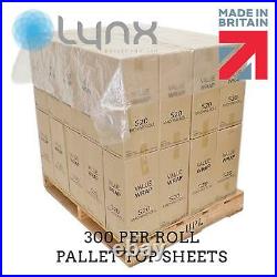 300 x Clear or Black Pallet Top/Dust Sheets On Roll Various Sizes Direct