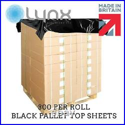 300 x Clear or Black Pallet Top/Dust Sheets On Roll Various Sizes Direct