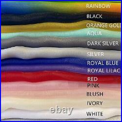 30 colors top quality 145CM Crystal Organza wedding drape Fabric by meters