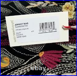 $345 Johnny Was Sz M Jessabella Embroidered Peasant Blouse Velvet Relaxed Fit