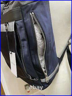 Auth Paul Smith Leather Trim Camo Ref Roll-top Backpack, Travel Bag £475 Bnwt