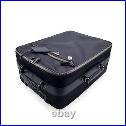 Authentic Prada Black Nylon Rolling Suitcase Trolley Luggage Travel Bag