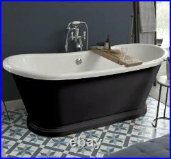 BC Designs Boat Traditional Freestanding Bath Farrow & Ball Black 1800 x 750mm
