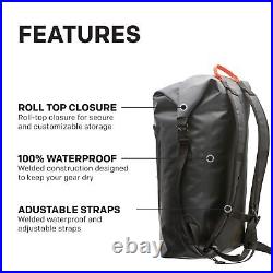 Bootlegger Roll Top Backpack Waterproof, 30L, Black