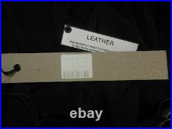 Boudicci Nwt Sz10 Black Gothic Leather Straps Roll Neck L/sleeve Stretch Top