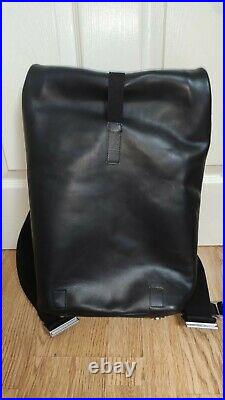 Brooks England Black Leather Rolltop Backpack Excellent condition Made in Italy