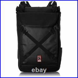 CHROME BG190BKBK Roll Top Backpack Bravo 2.0 Black Water Repellent 25L EMS WithT