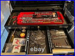 Clarke HD Tool Box With Tools Top Box Roll Cab Mechanic Garage Workshop 16 Draw