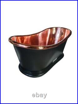 Copper Bathtub Black Elizabethan Package Deal Taps/Waste/