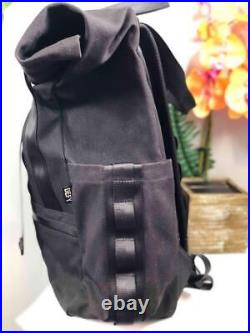 DEFY VerBockel Black Ballistic Nylon Un-Zipped Roll Top Backpack