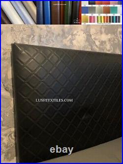 Diamond'bentley Style' Quilted Leather Pvc Vinyl Car Interior Door Cards, Black