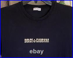 Dolce & Gabbana Beachwear Wom L Distress-Roll Hem Blk T-Shirt Top, Italy/Rare