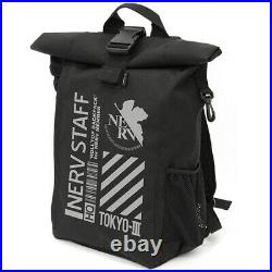 Evangelion store NERV Roll Top Backpack COSPA black ruck bag Cordura out door