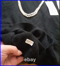 FABIANA FILLIPI Wool/cashmere/silk Black/White Pearl's top vest. Sz10-12uk. Rp165£