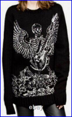 FLASH SALE Zadig Voltaire Jack Skeleton Wool Blend Oversized Fit Sweater RARE