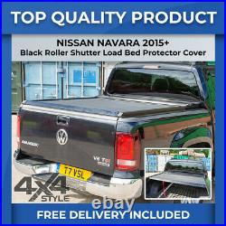 Fits Nissan Navara Black Roll Top Hard Roller Shutter Load Bed Cover Lockable