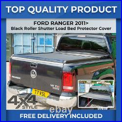 Ford Ranger Black Roll Top Hard Roller Shutter Load Bed Cover Lockable Tonneau