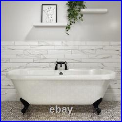 Freestanding Double Ended Roll Top Bath with Black Feet 169 BUN/BeBa 25413/76764