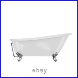 Freestanding Single Ended Roll Top Slipper Bath with Feet BeBa 25411/76758MASTER