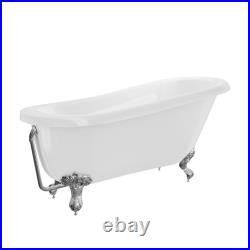 Freestanding Single Ended Roll Top Slipper Bath with Feet BeBa 25411/76758MASTER