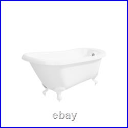 Freestanding Single Ended Roll Top Slipper Bath with Feet BeBa 25411/76758MASTER