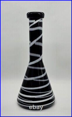 Fulvio Bianconi For Mazzega (Attributed) Murano Glass Rolled Top Bottle 13½