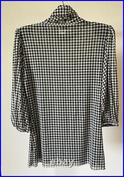 GANNI Roll Neck Puff Sleeve Top Size 42 Never Worn