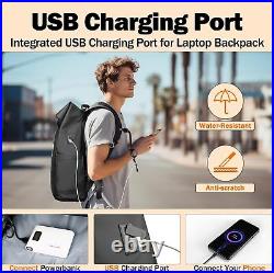 Hk Roll Top Backpack Stretchable Laptop 15.6 Inch USB Port Water