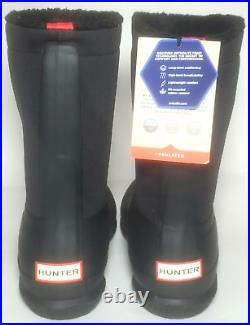 Hunter Original Insulated Roll Top Sherpa Boots, Black, Size US 8
