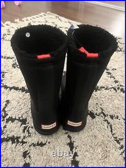 Hunter Original Insulated Sherpa Boots Size 6 NWT Waterproof Roll Top