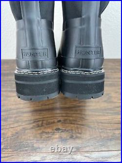 Hunter UK 5 Women's US 7 Black Vegan Refined Stitch Roll Top Sherpa Boots $225