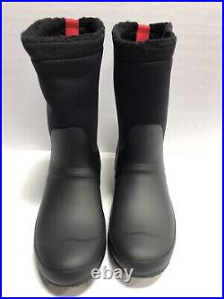 Hunter Women's Original Roll Top Sherpa Boots Black, Size 11M