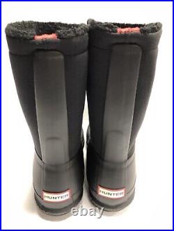 Hunter Women's Original Roll Top Sherpa Boots Black, Size 11M