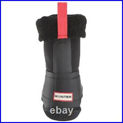 Hunter Womens Boots Original Roll Top Sherpa Casual Pull-On Textile Rubber