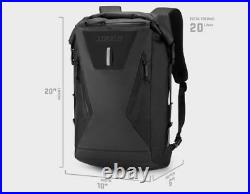 Icon Dreadnaught Waterproof Roll top Technical Motorcycle 20L Backpack Black
