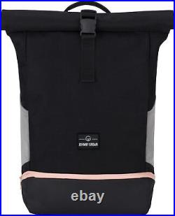 Johnny Urban Roll Top Backpack for Women & Men Allen One Size, Black Pink