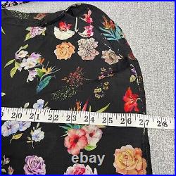 Johnny Was Top Womens Small S Floral Silk Blouse Embroidered Biya Bridgitte