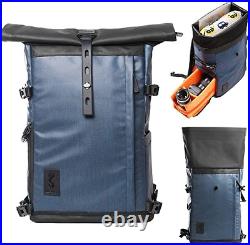K&F Concept Roll Top Camera Backpack, Anti-theft Waterproof Camera Bag with Rain
