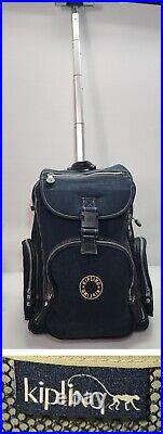 Kipling Alcatraz ll grey/blue Nylon Rolling Laptop Wheeled Backpack
