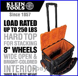 Klein Tools 55473Rtb Rolling Tool Bag, Tradesman Pro Tool Master, 250Lbs Load Ra