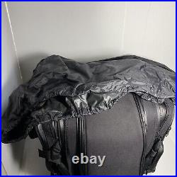 Kuryakyn Motorcycle Water Resistant Travel Luggage Top Roll With Rain Cover