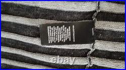 LAFAYETTE 148 Size L 100% Fine Cotton Black Gray Sweater Knit Tunic Top NWOT